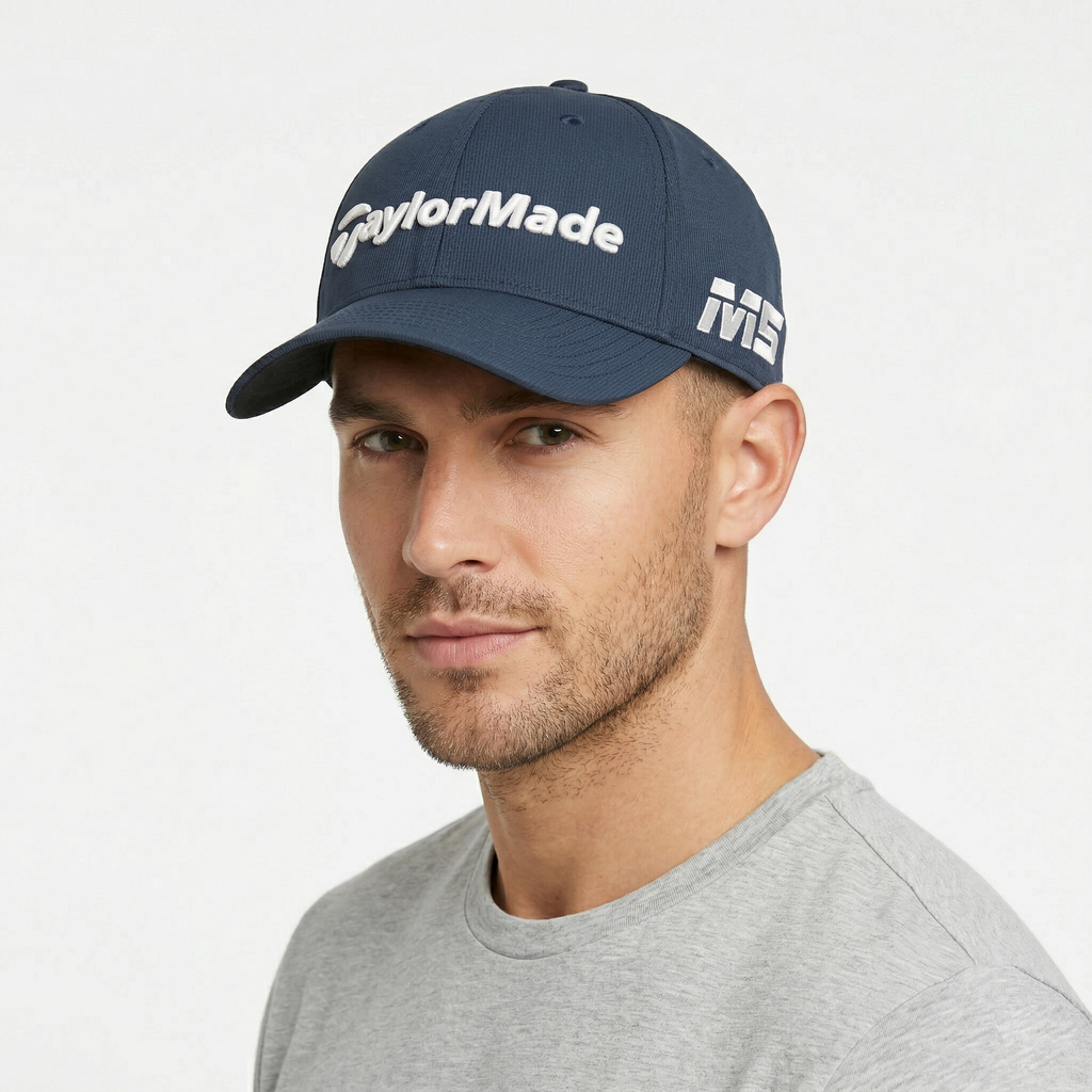 TaylorMade Tour Radar Golf Thrifted Cap - Navy Blue Adjustable Hat