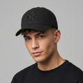 Thrifted NY Yankees '47 Clean Up Cap | Matte Black Embroidered