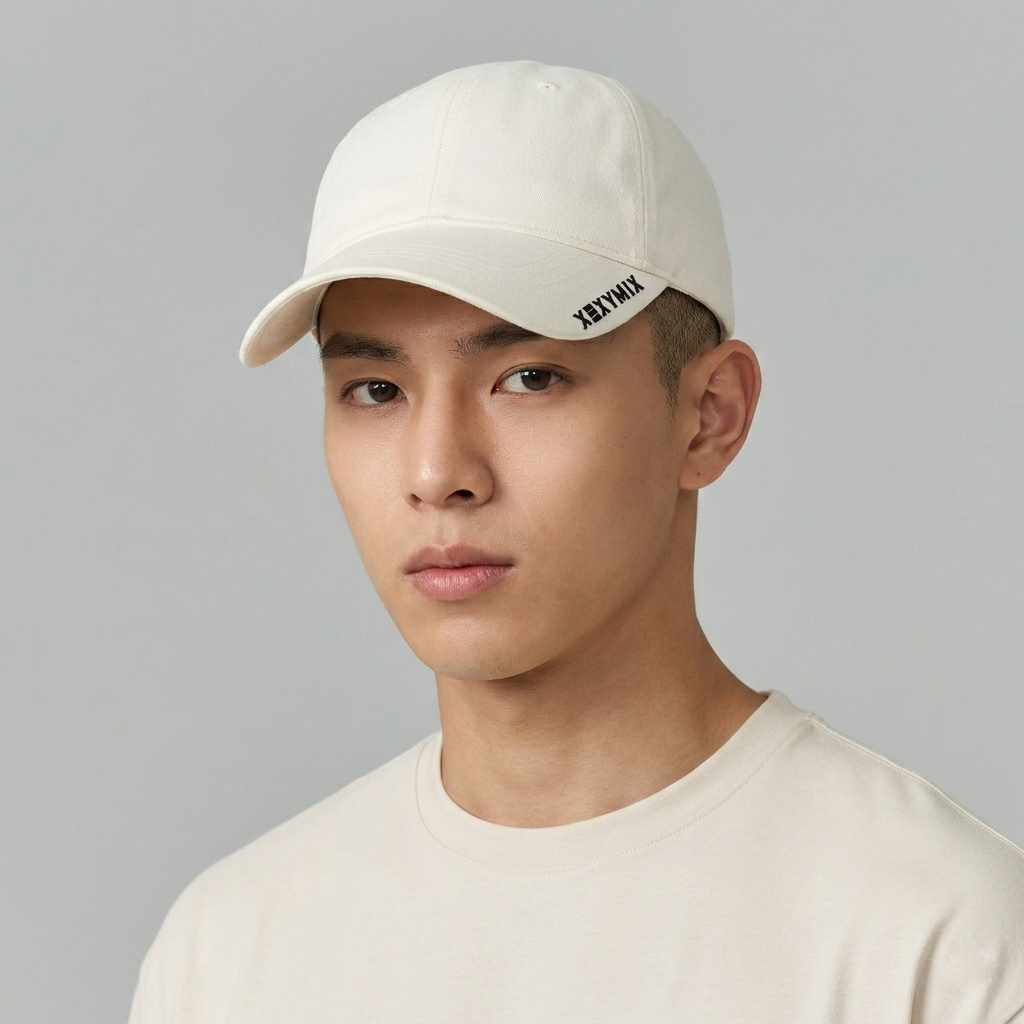 Thrifted Xexymix Korean Athleisure Baseball Hat | Cream