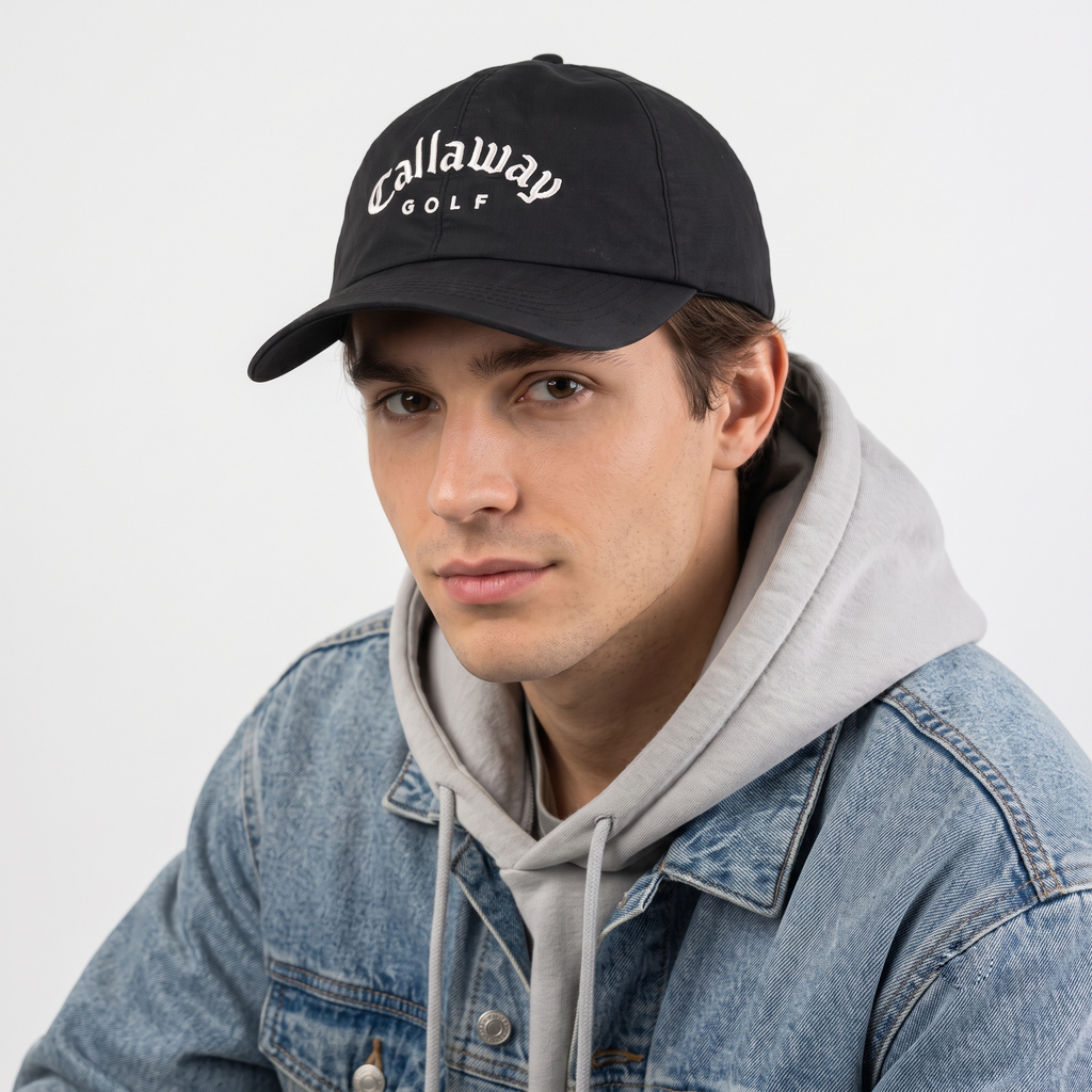 Thrifted Callaway Golf Black Adjustable Sport Cap | 10784