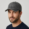 Vintage Boston EST. 1997 Washed Cotton Trotted Dad Hat | Charcoal Grey Baseball Cap