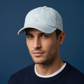 Light Wash Bleached Denim Swirl Graphic Dad Thrifted Hat