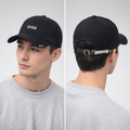 Loevenich Street Style "GUAVA" Thrifted Hat – Black Cap with Pierced Brim Detail