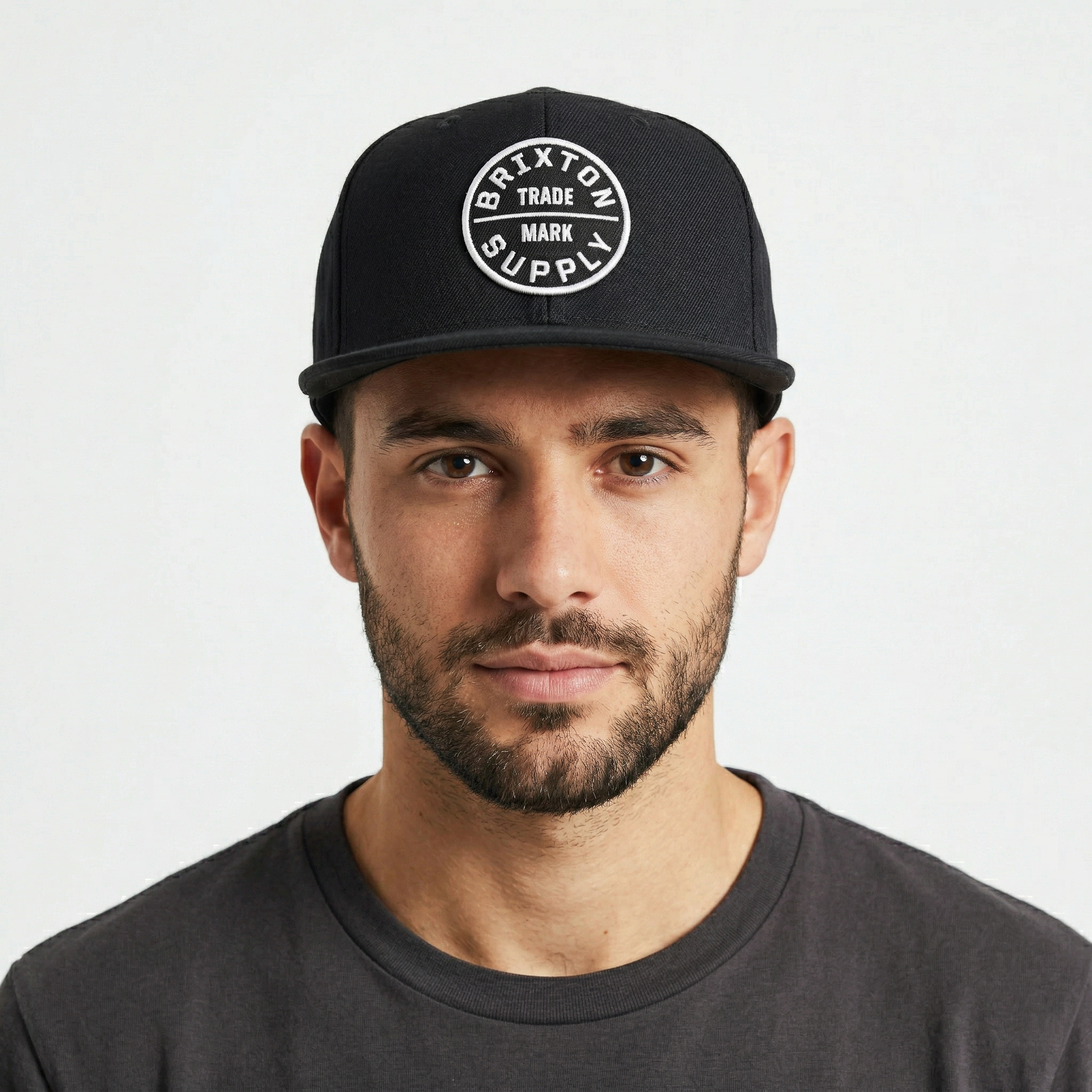 Thrifted Brixton Circle Patch Snapback - Size 56-58cm
