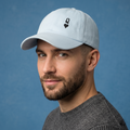 Light Blue Playing Card Graphic Unstructured Baseball Thrifted Cap