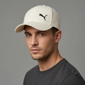 Puma Essentials Cat Logo Baseball Replica Cap - Off-White Adjustable Hat