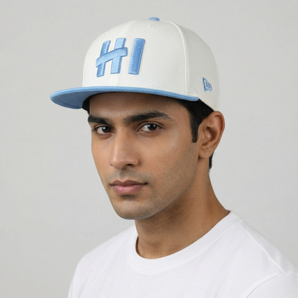 New Era Hawaii "808" Snapback Cap – Sky Blue & White (Thrifted)