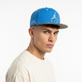 Vintage Air Jordan Blue Baseball Cap - Cement Elephant Print Brim Thrifted Snapback