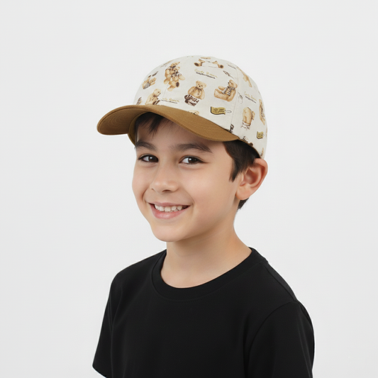 Kids’ 100% Cotton Baseball Thrifted Cap - Size 54cm (Ages 6-10)