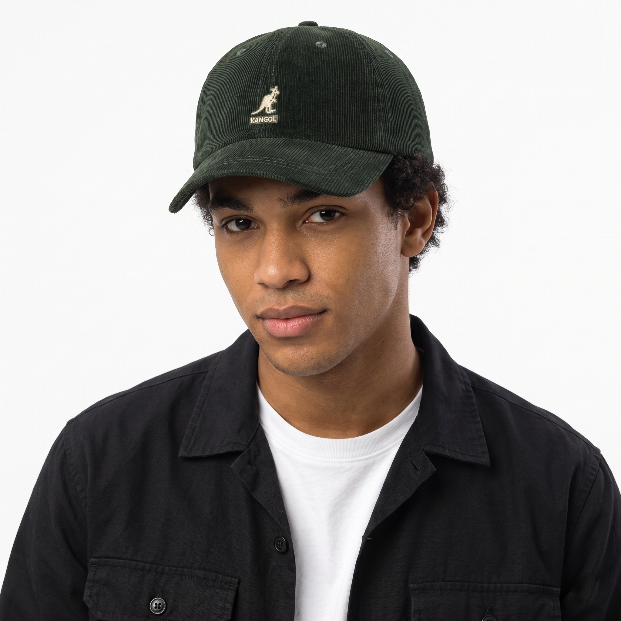 Vintage Kangol British Heritage Hat - Dark Green Ribbed Corduroy Cap
