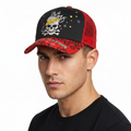 Thrifted Rhone Graphic Mesh Back Cap | Y2K Streetwear Skull Hat