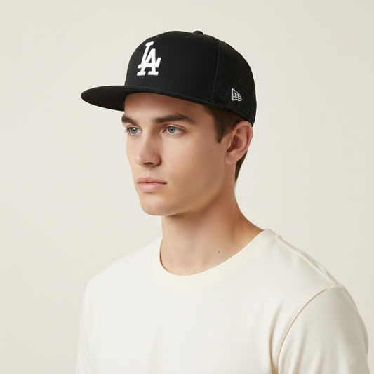 New Era 9FIFTY Los Angeles Dodgers Trucker Thrifted Hat - Black