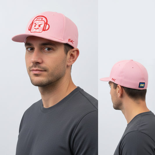 Retro Pink BANC "Originators of the Bag" Fitted Streetwear Thrifted Hat