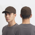 Vintage Yupoong Flexfit Chocolate Brown Pinstriped Fitted Baseball Cap