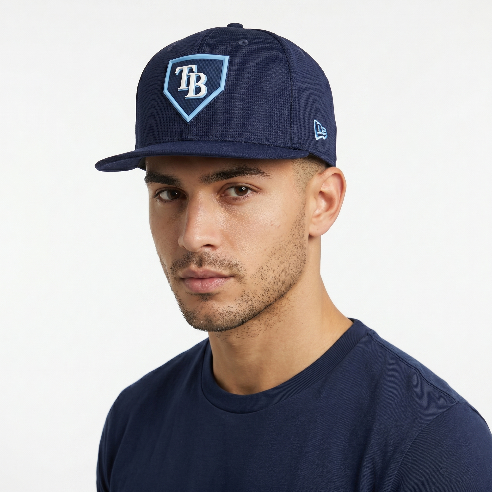 New Era 9FIFTY Tampa Bay Rays Navy Snapback Thrifted Hat