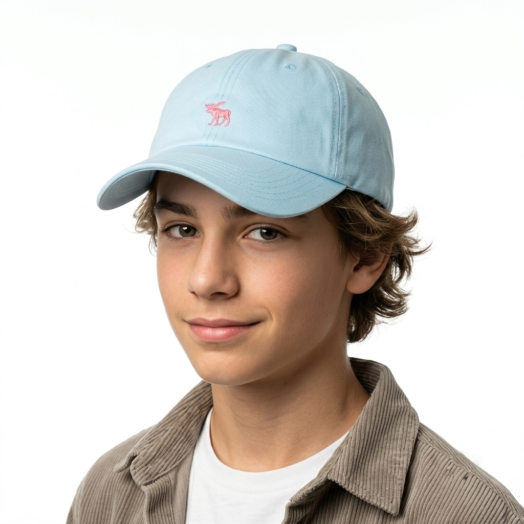 Thrifted Abercrombie & Fitch Sky Blue Cotton Baseball Cap | 10889