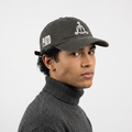 Thrifted P!ATD Embroidered Band Logo Gray Strapback Cap