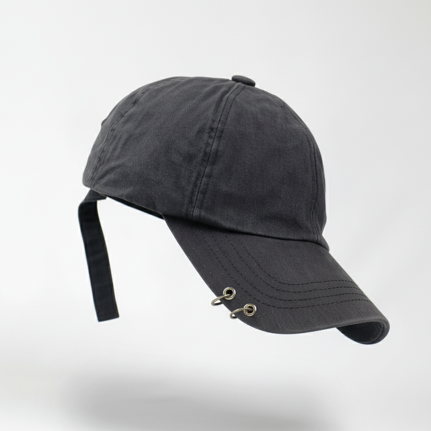 K-Pop Style Pierced Ring Dad Hat