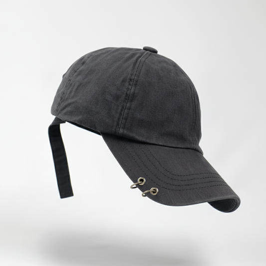 K-Pop Style Pierced Ring Dad Hat