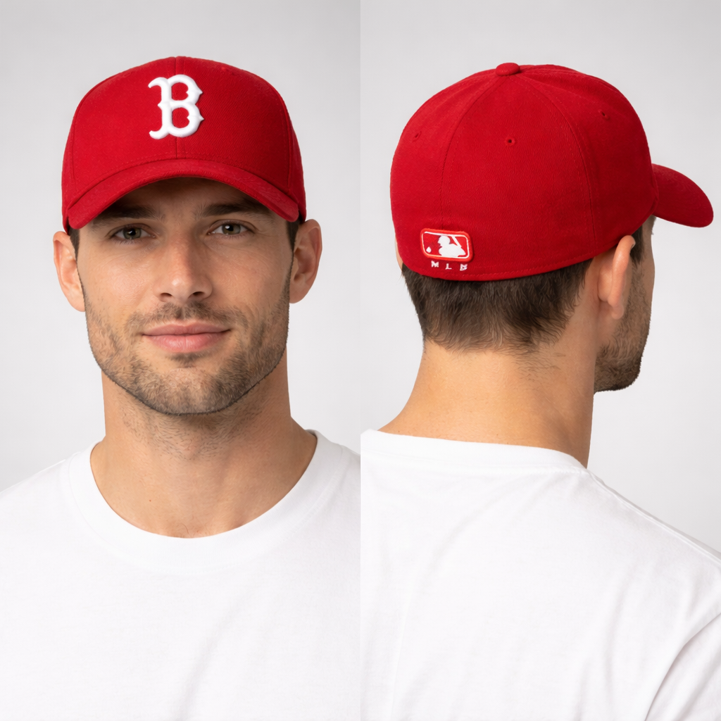 Vintage Boston Red Sox "B" Logo Red Thrifted Cap - MLB Licensed Headwear