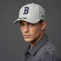 Vintage New Era Boston Red Sox Heathered Grey Snapback Thrifted Hat