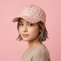 Thrifted Skechers Pink Metallic Monogram Embroidered Strapback Hat