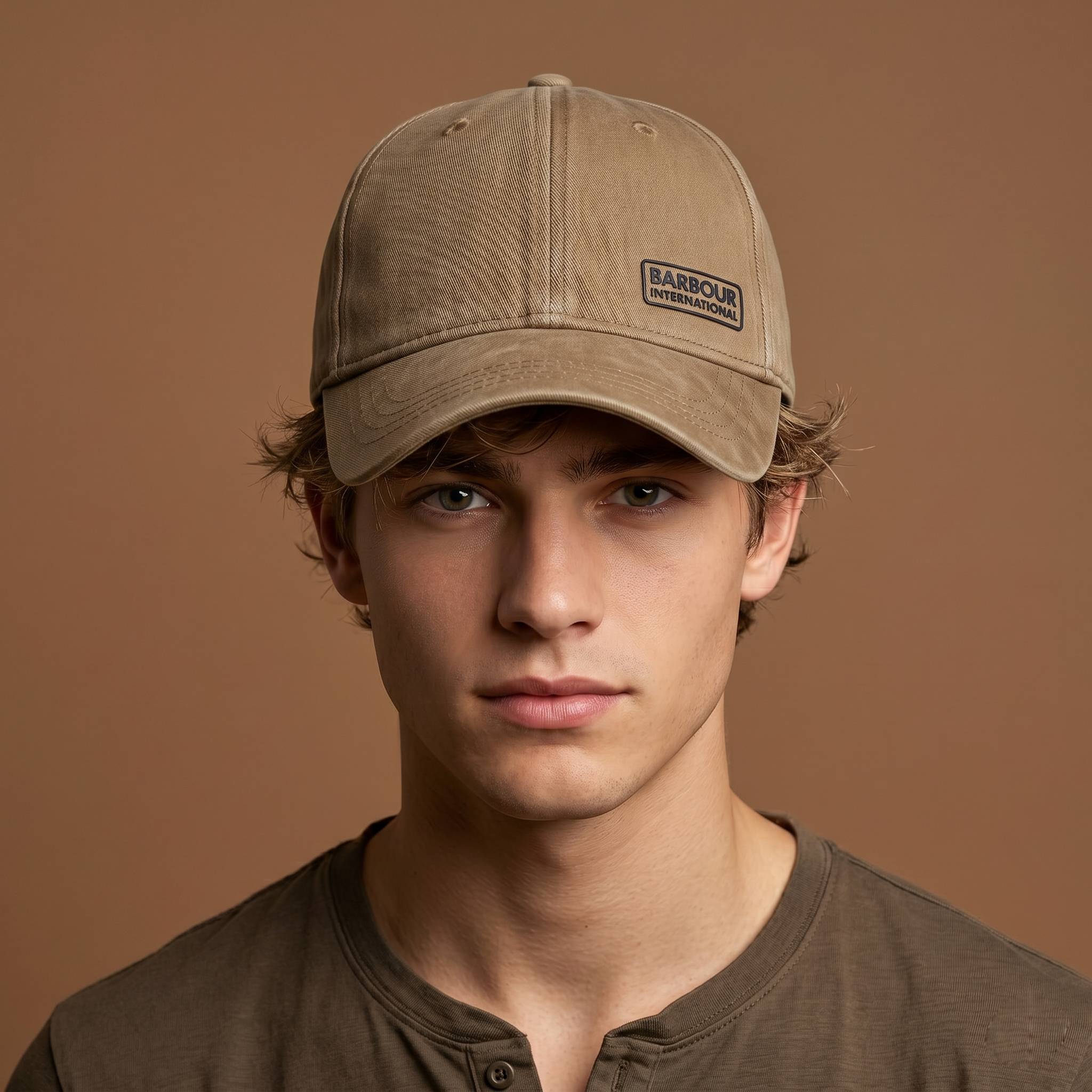 Thrifted Barbour International Motorcycle Casual Khaki Dad Hat