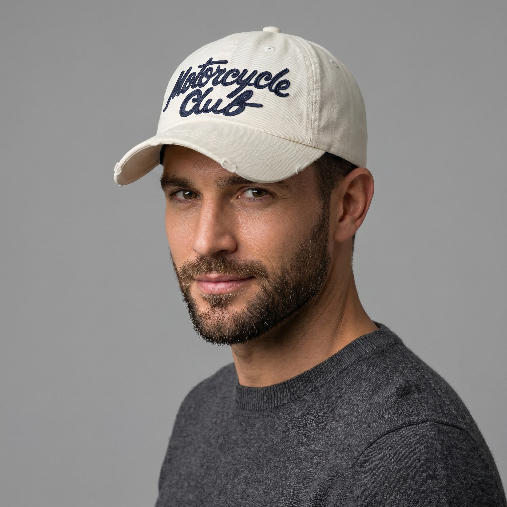 Authentic Rock N' Blue Jeans Biker Thrifted Hat | Retro 1925 Cleveland Cap