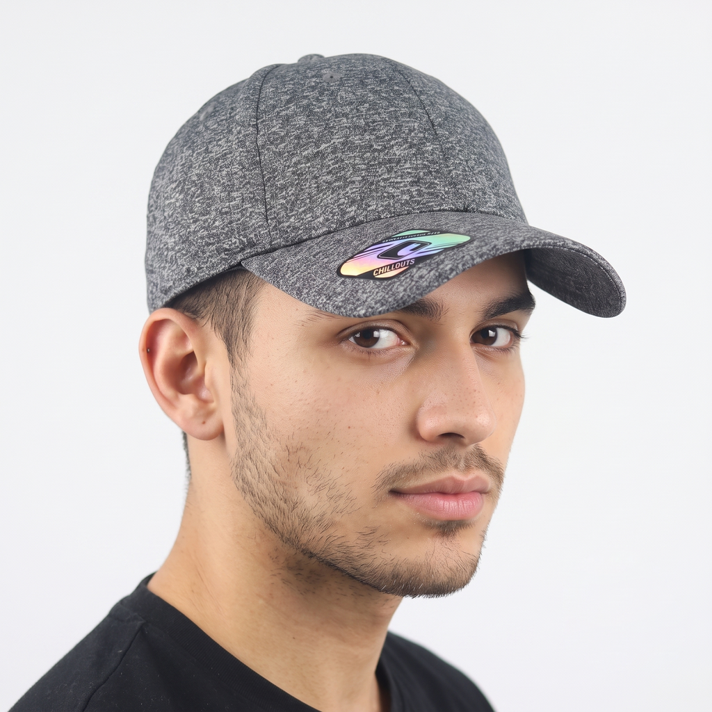 Thrifted Chillouts Heathered Grey Curved Visor Cap - Size 60-61cm