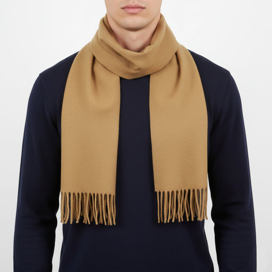 Classic Men's Winter Muffler - Soft Warm Wool Blend Scarf