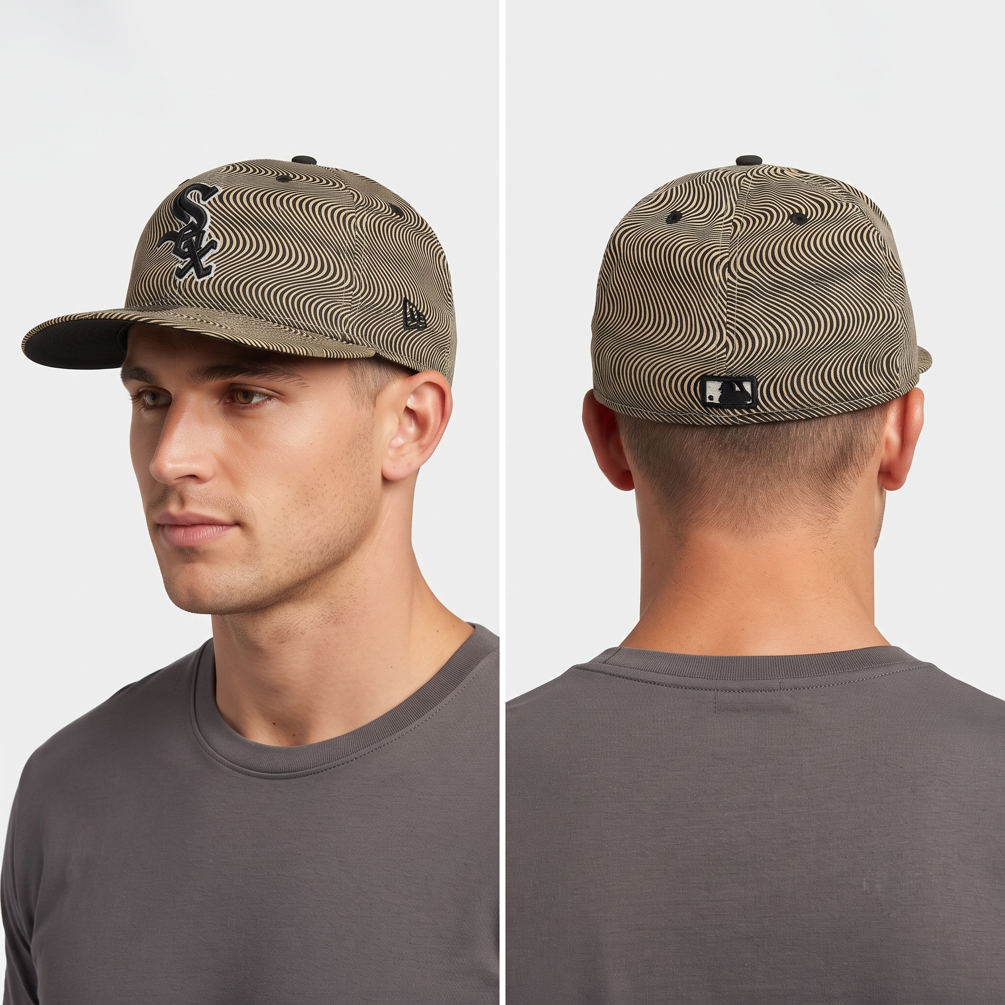 Thrifted Chicago White Sox New Era 59FIFTY Wavy Pattern Fitted Hat