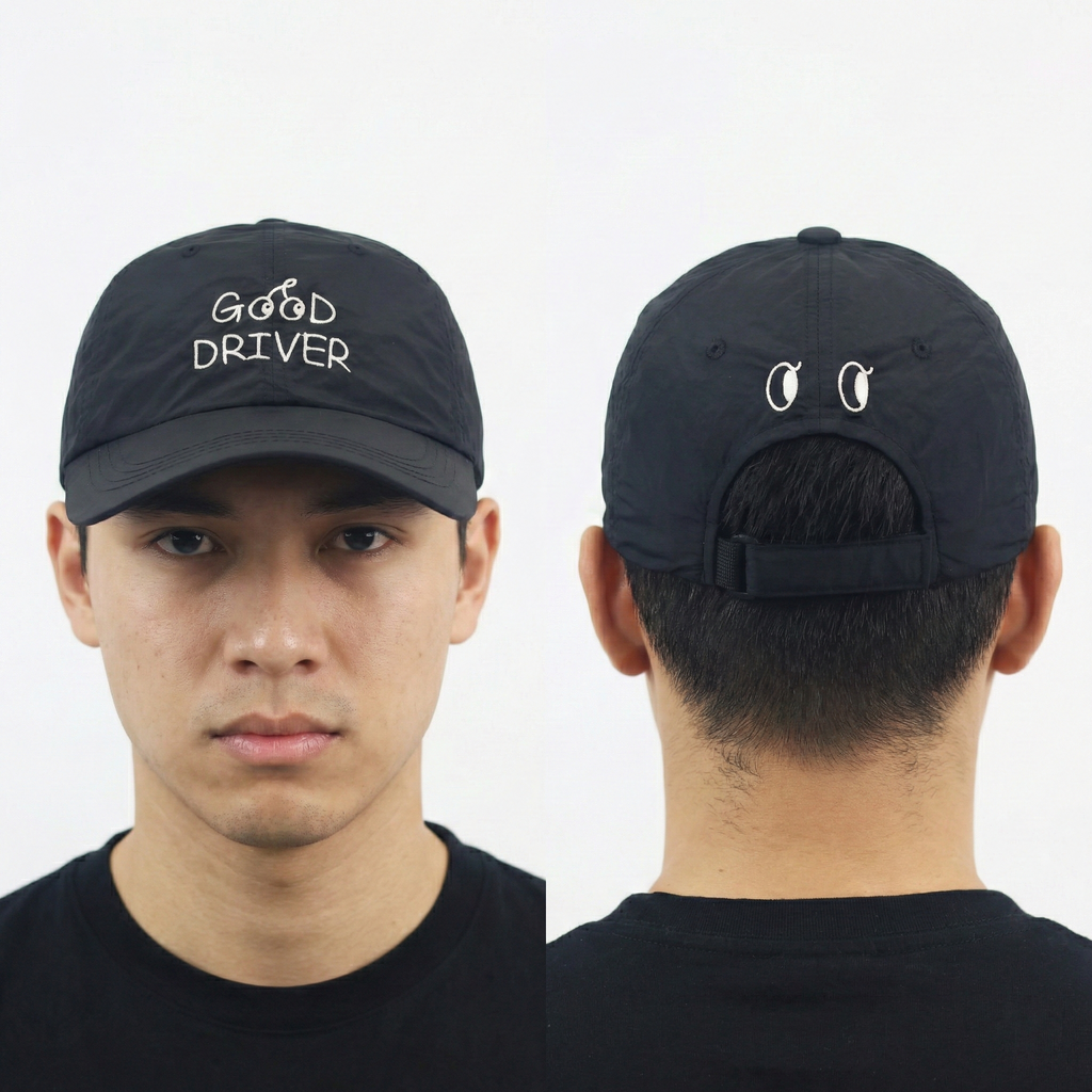 Korean Water-Resistant Black Nylon Thrifted Hat – Cherry Driver Seoul Streetwear