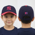 Thrifted MLB Yankees Embroidered Navy Blue and Pink Kids/Small Cap