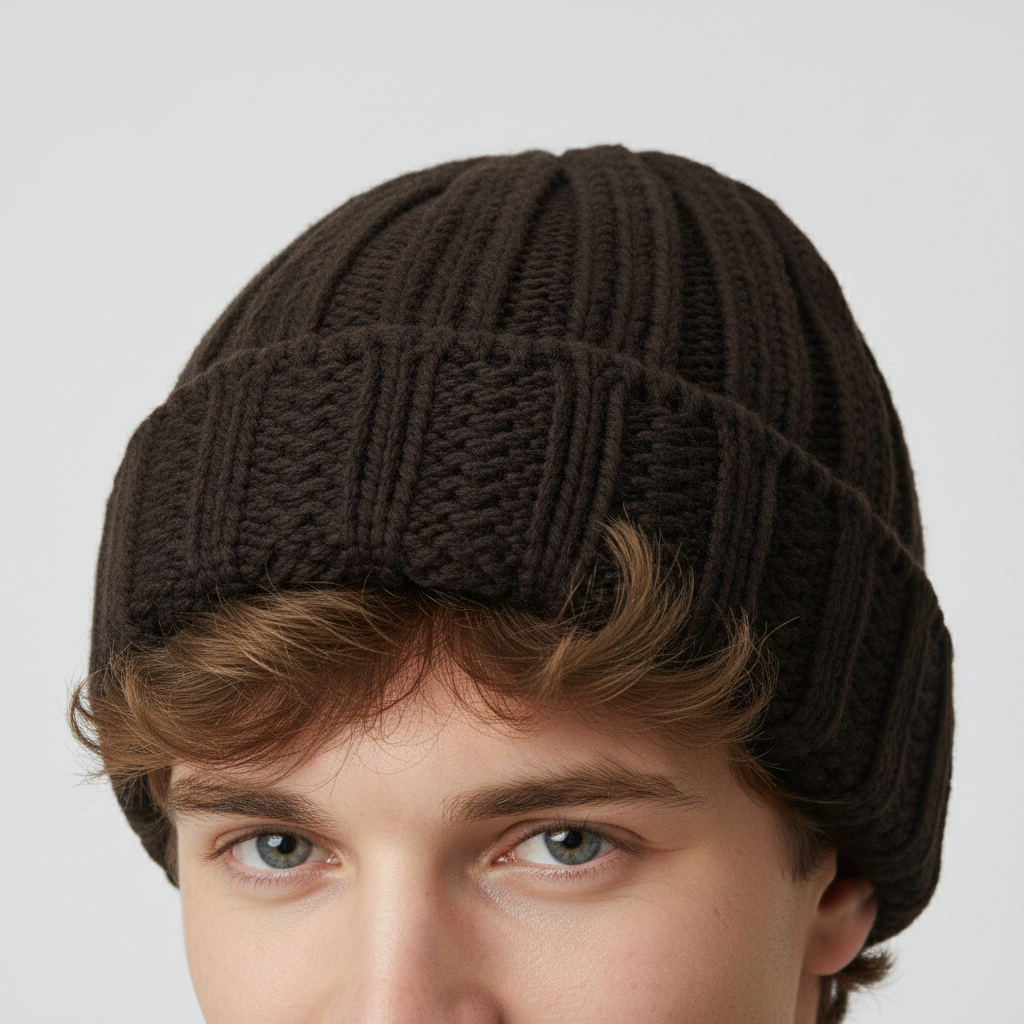 Chocolate Brown Made In Korea Winter Beanie - Warm Adult Hat