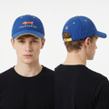 Thrifted Louis Castel Dachshund Logo Hat | Blue & Yellow Strapback