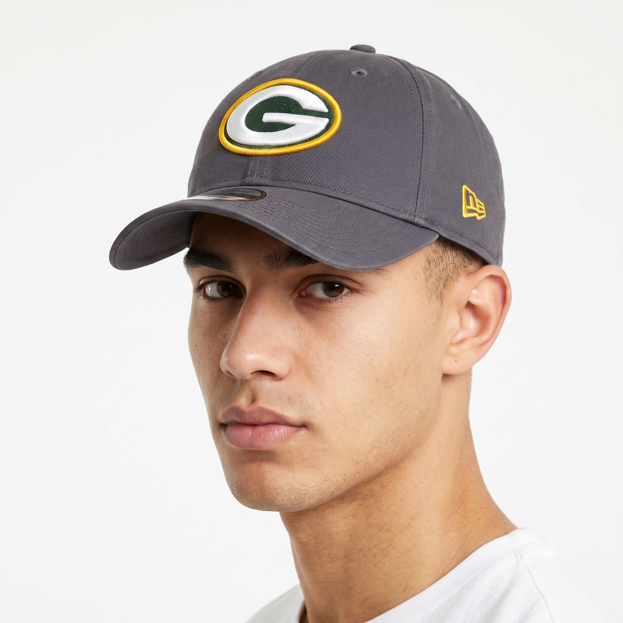 Thrifted New Era NFL Green Bay Packers Dark Charcoal Dad Cap - Size 56-58cm