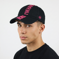 Thrifted Damplush Diamond Graphic Strapback Hat | Black | Size 56-58cm