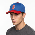 Richardson Pro Model 414 Athletic Thrifted Cap - Blue Red Performance Mesh Hat