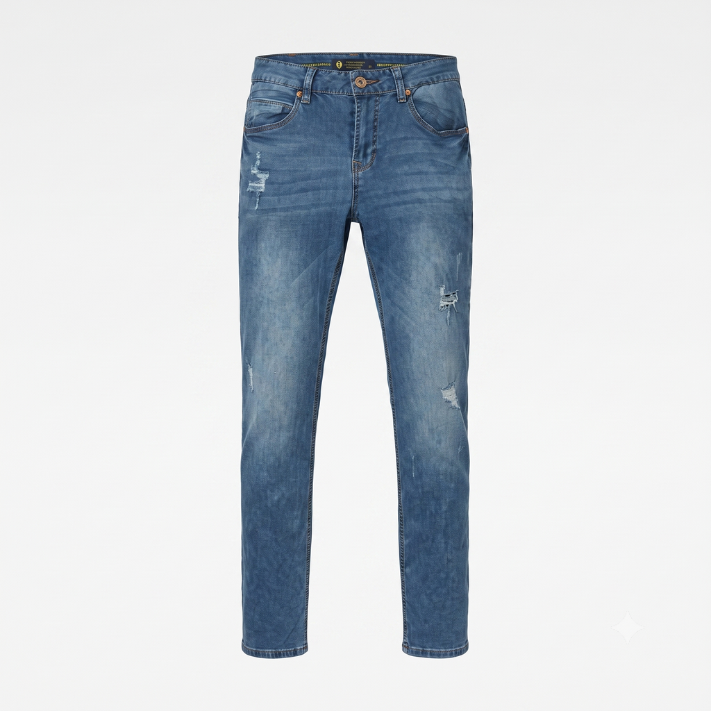 Thrifed Fashion Leaders Premium Denim Blue Distressed Jeans Waist:30/ J1118