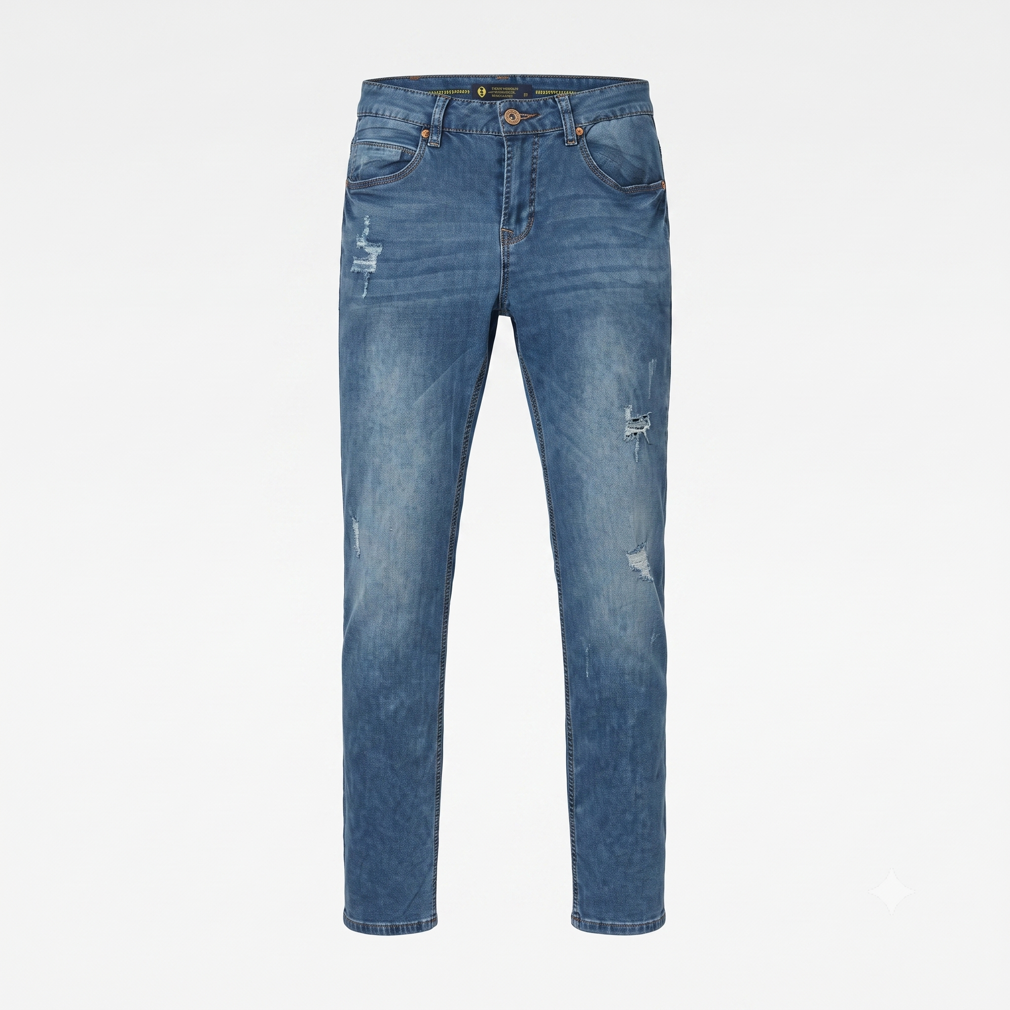 Thrifed Fashion Leaders Premium Denim Blue Distressed Jeans Waist:30/ J1118