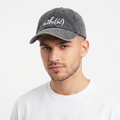 Thrifted Beechfield Faded Black Cursive Embroidered Baseball Cap - Size 57-59cm