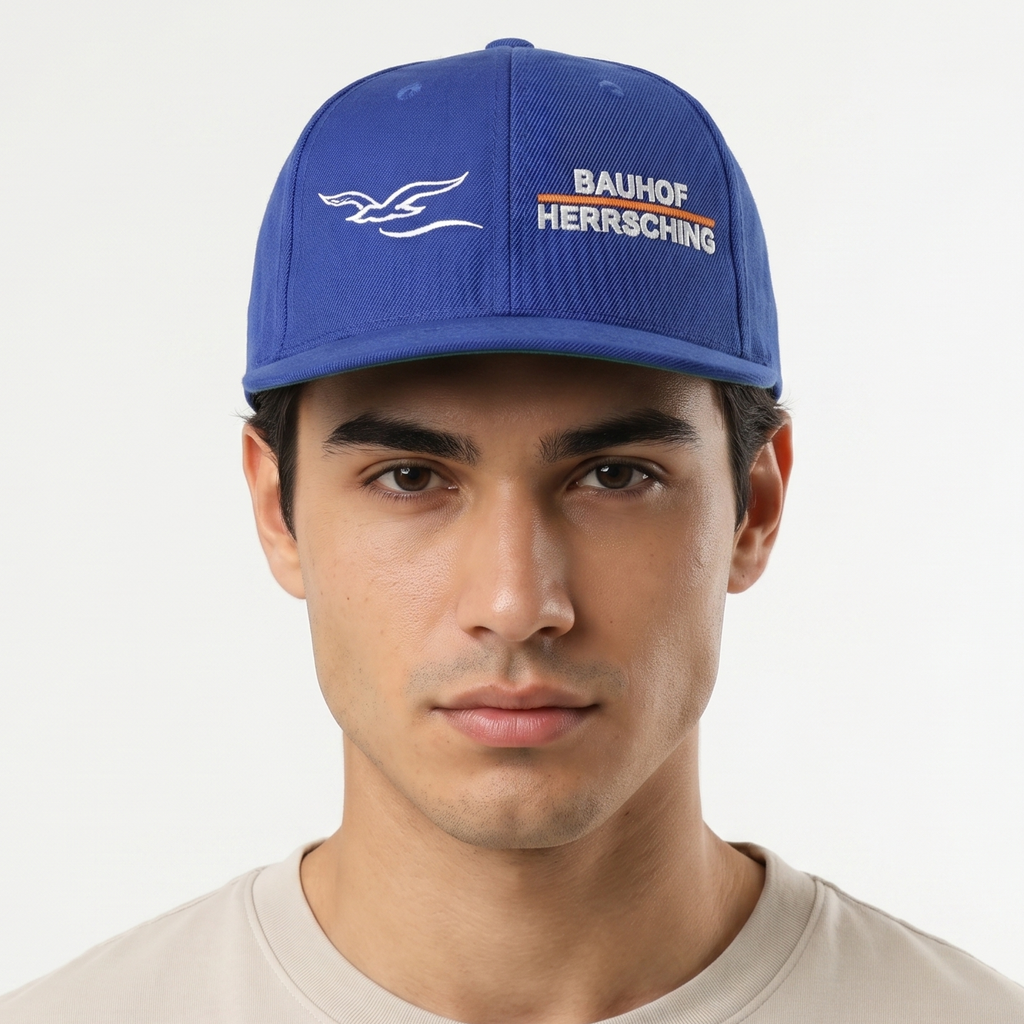 Thrifted Bauhof Herrsching Royal Blue Green Bottom Snapback Cap