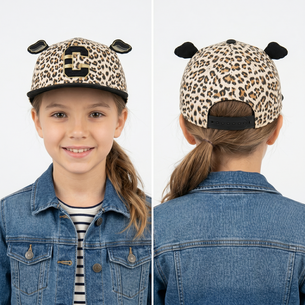 Thrifted Commencer Animal Print Cap | Chenille Letter C Snapback