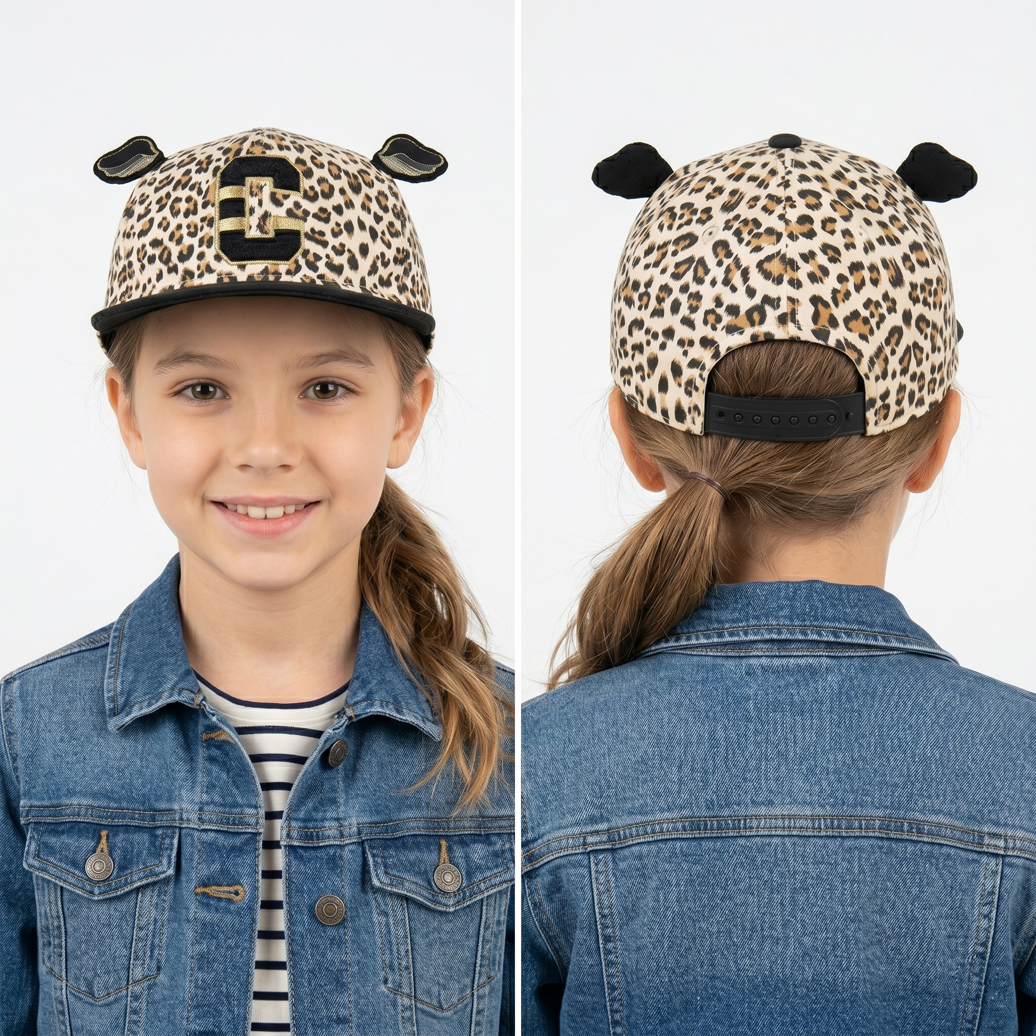 Thrifted Commencer Animal Print Cap | Chenille Letter C Snapback