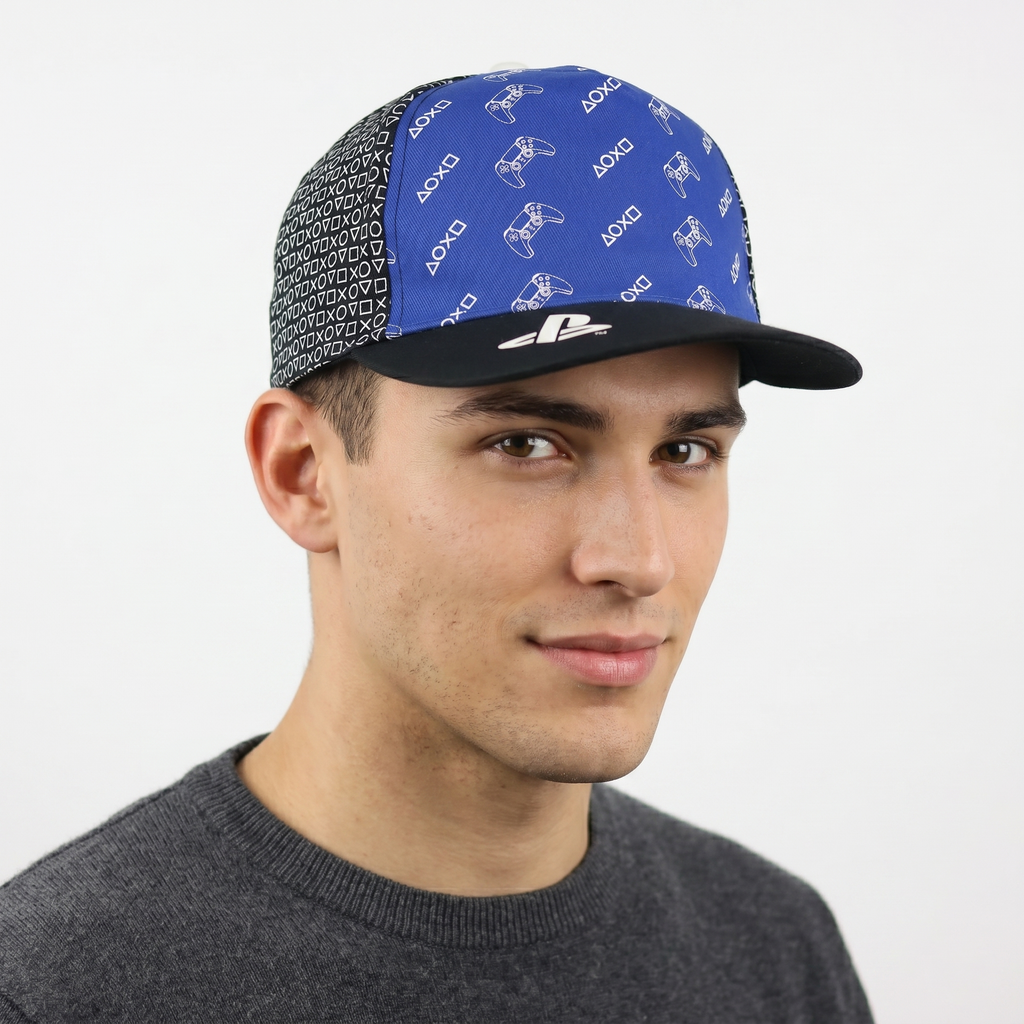 Official PlayStation Licensed Snapback Hat | Thrifted Controller Graphic Cap