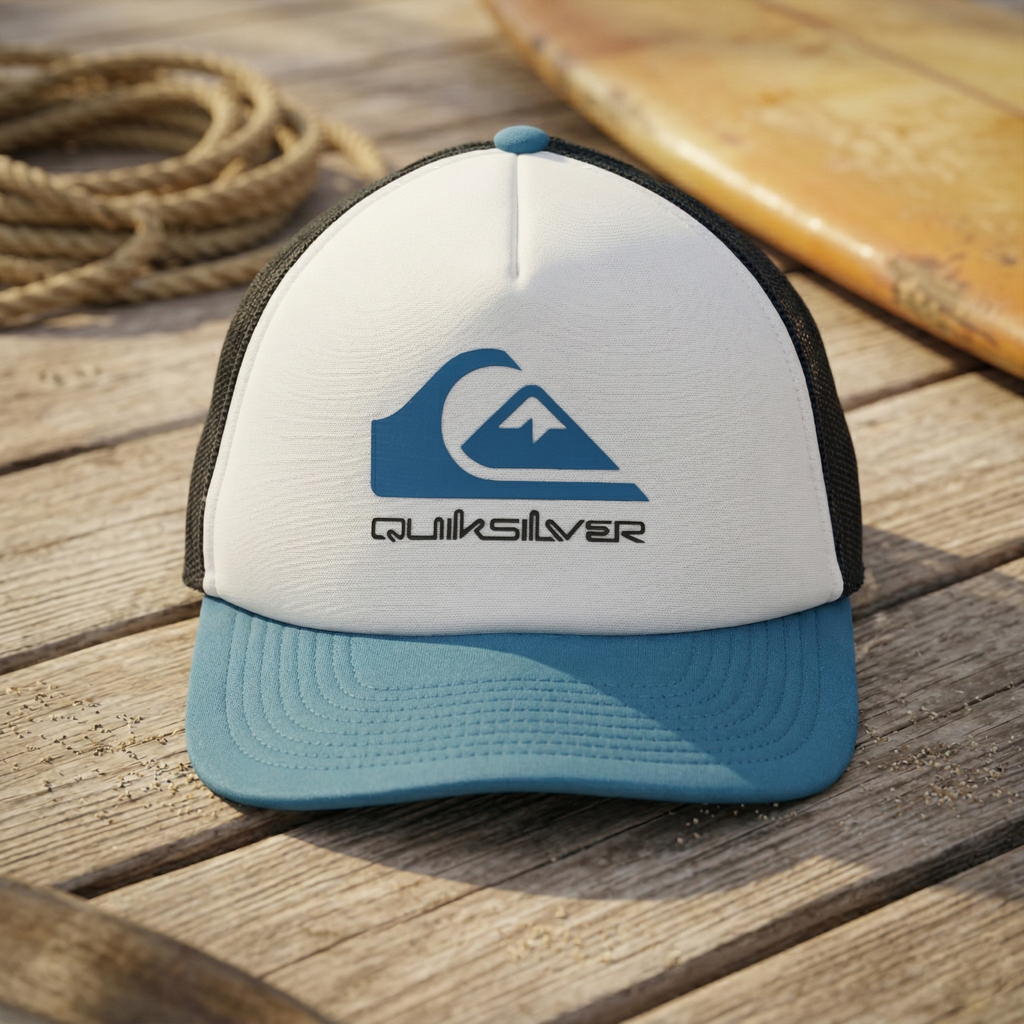 Authentic Quiksilver Mesh Back Thrifted Snapback Cap - Surf Lifestyle