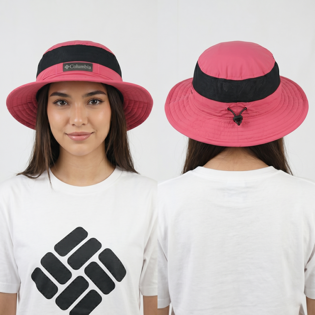 Columbia Sportswear Pink Bucket Hat | Thrifted Adjustable Booney 56-58cm