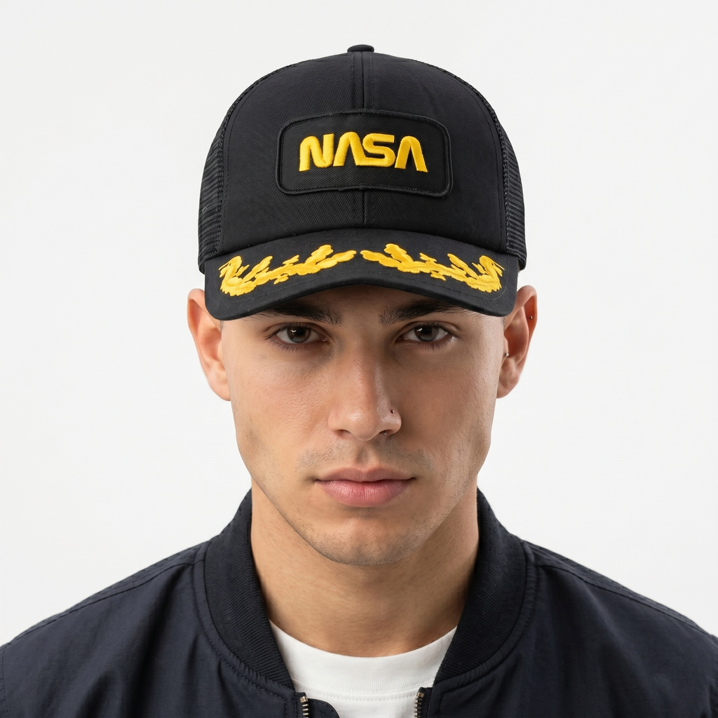 NASA Spaceport USA Official Souvenir Mesh Back Snapback Hat