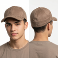 H&M Neutral Earth Tone Faux Suede Fitted Thrifted Hat