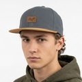 Reell Suede Cap Charcoal Grey Flat Brim Snapback Hat | 11032